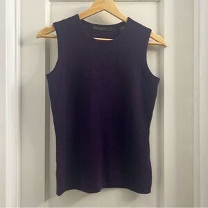 Lord and Taylor 100% Cashmere‎ Shell Tank Top, Dark Purple size XS